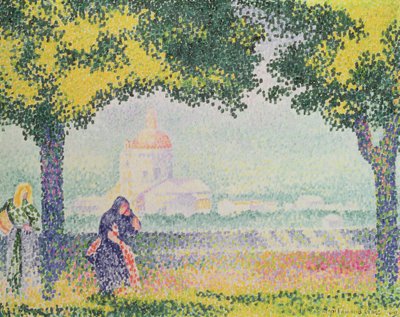 Ansicht der Kirche Santa Maria degli Angeli, nahe Assisi, 1909 von Henri Edmond Cross